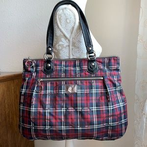 COACH 18713 Poppy Tartan Glam Tote